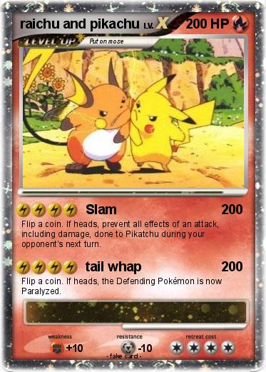 Pokemon raichu and pikachu
