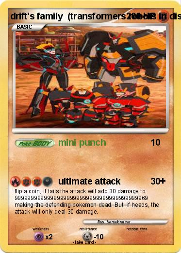 Pokemon drift's family  (transformers robots in disguise 2015)
