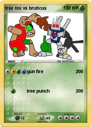 Pokemon tree rex vs bruticus
