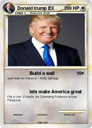 Pokemon Donald trump EX