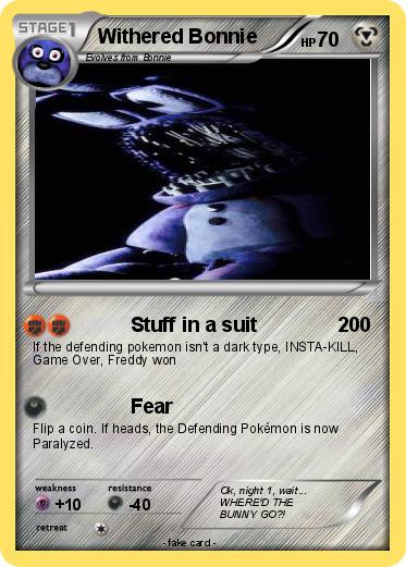 Pokemon Withered Bonnie