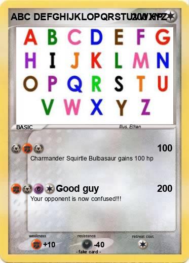 Pokemon ABC DEFGHIJKLOPQRSTUVWXYZ