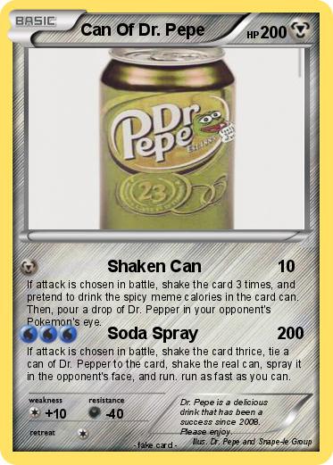 Pokemon Can Of Dr. Pepe