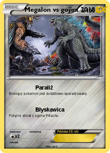 Pokemon Megalon vs gojira 2018