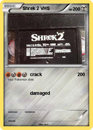Pokemon Shrek 2 VHS