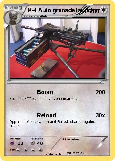 Pokemon K-4 Auto grenade launcher