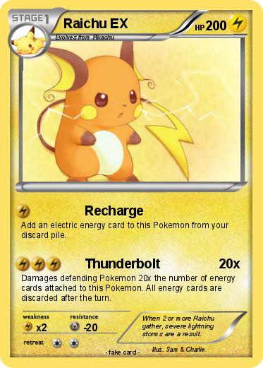Pokemon Raichu EX