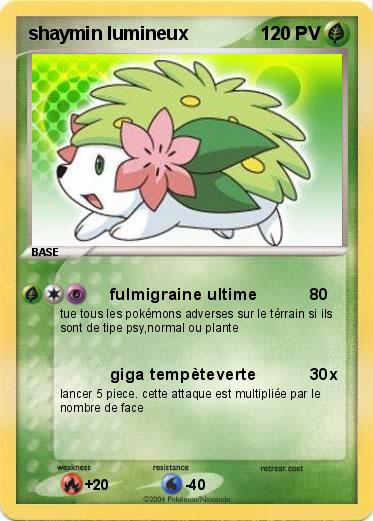 Pokemon shaymin lumineux
