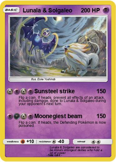 Pokemon Lunala & Solgaleo