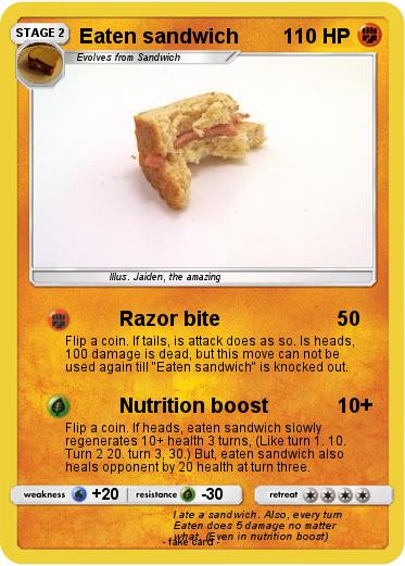 Pokemon Eaten sandwich