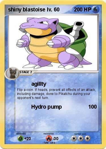 Pokemon shiny blastoise lv. 60
