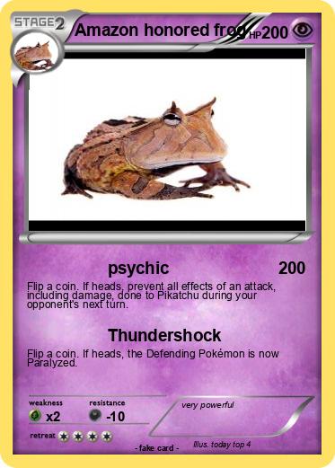 Pokemon Amazon honored frog