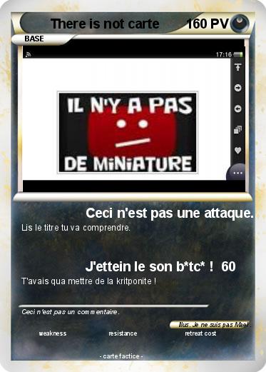 Pokemon There is not carte