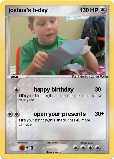 Pokemon joshua's b-day
