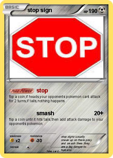 Pokemon stop sign