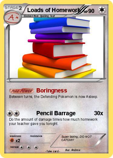 Pokemon Loads of Homework
