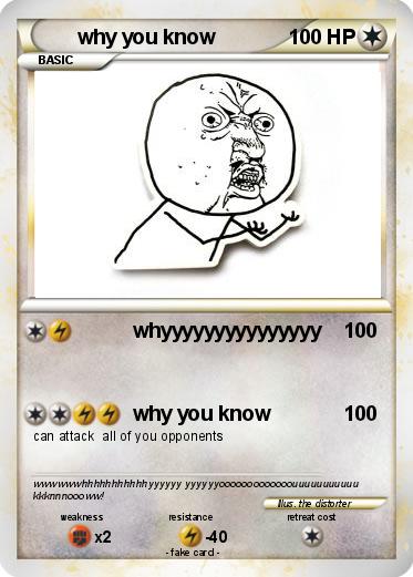Pokemon why you know