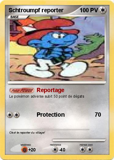 Pokemon Schtroumpf reporter