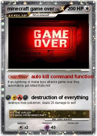 Pokemon minecraft game over