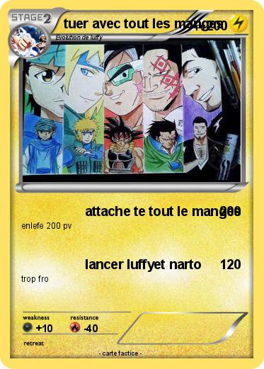Pokemon tuer avec tout les manges