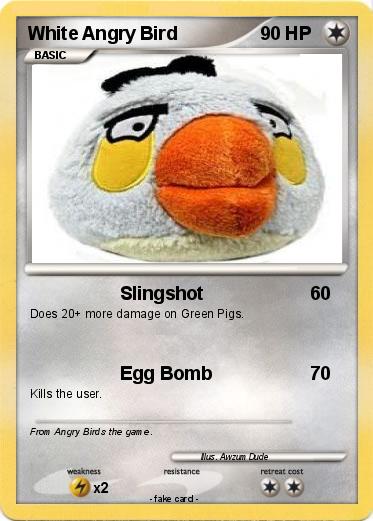 Pokemon White Angry Bird