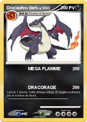 Pokemon Dracaufeu dark