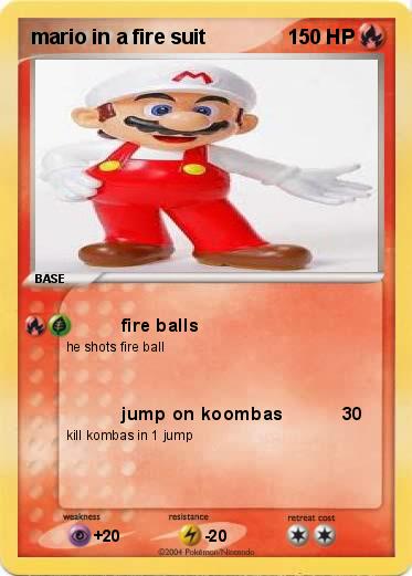 Pokemon mario in a fire suit