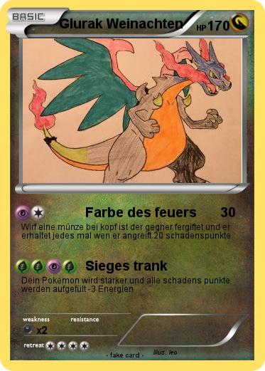 Pokemon Glurak Weinachten