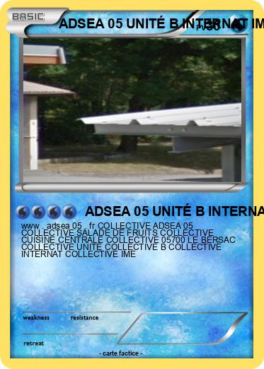 Pokemon ADSEA 05 UNITÉ B INTERNAT IME