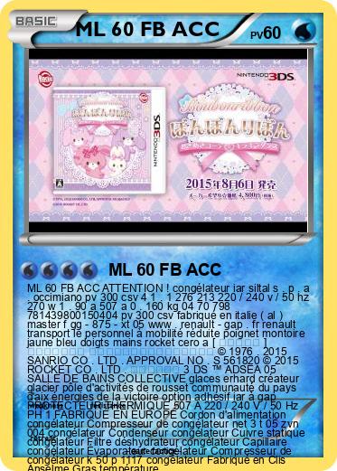 Pokemon ML 60 FB ACC