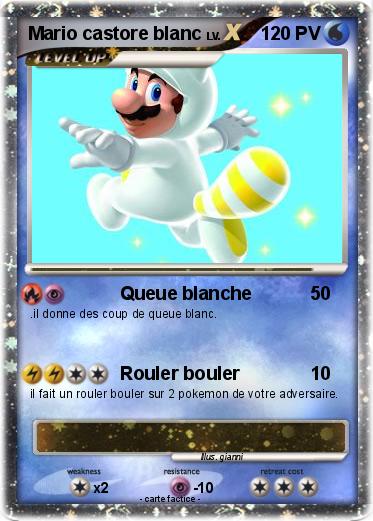 Pokemon Mario castore blanc