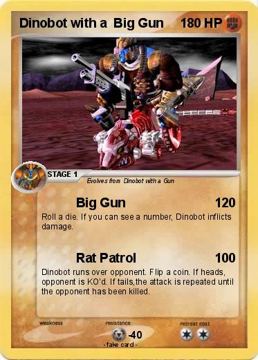 Pokemon Dinobot with a  Big Gun