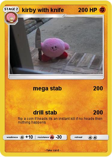 Pokemon kirby with knife