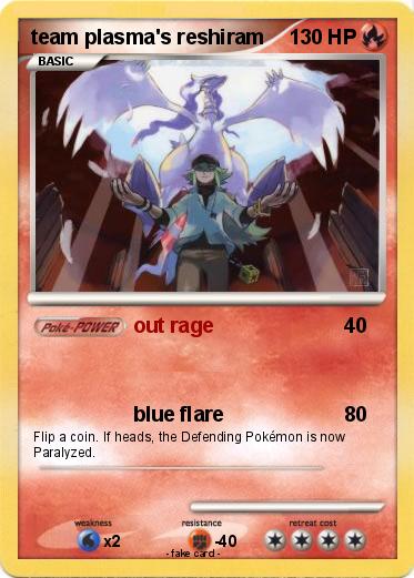 Pokemon team plasma's reshiram