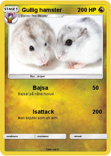 Pokemon Gullig hamster