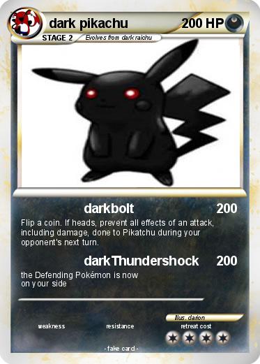Pokemon dark pikachu