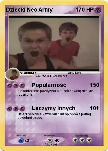 Pokemon Dziecki Neo Army