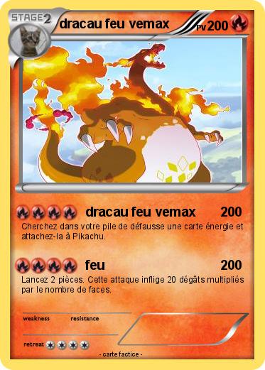 Pokemon dracau feu vemax