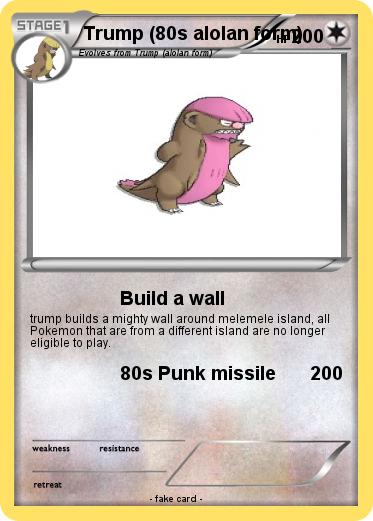 Pokemon Trump (80s alolan form)