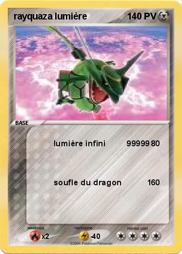 Pokemon rayquaza lumière