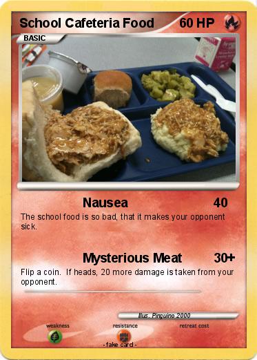 Pokemon School Cafeteria Food