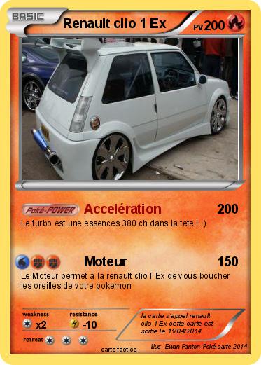 Pokemon Renault clio 1 Ex