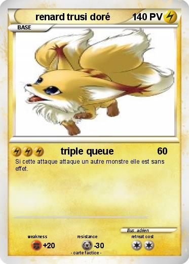 Pokemon renard trusi doré