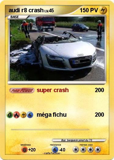Pokemon audi r8 crash