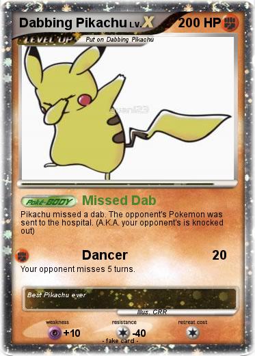 Pokemon Dabbing Pikachu