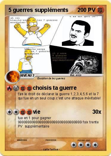 Pokemon 5 guerres suppléments