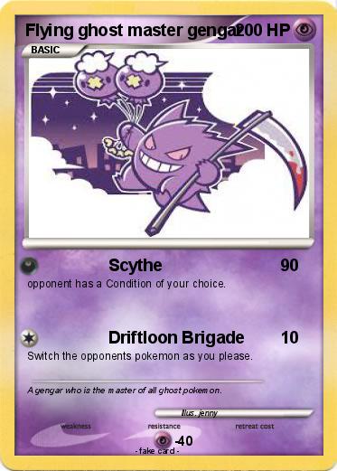 Pokemon Flying ghost master gengar