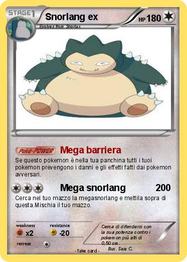 Pokemon Snorlang ex