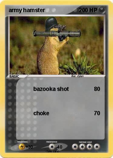 Pokemon army hamster