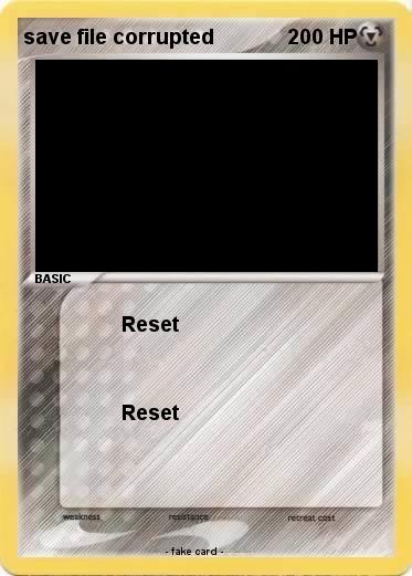 Pokemon save file corrupted